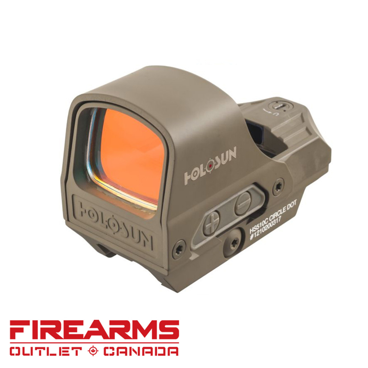 Holosun HS510C-FDE Open Reflex Sight - Red 2 MOA Dot w/ 65 MOA Circle [HS510C-FDE]