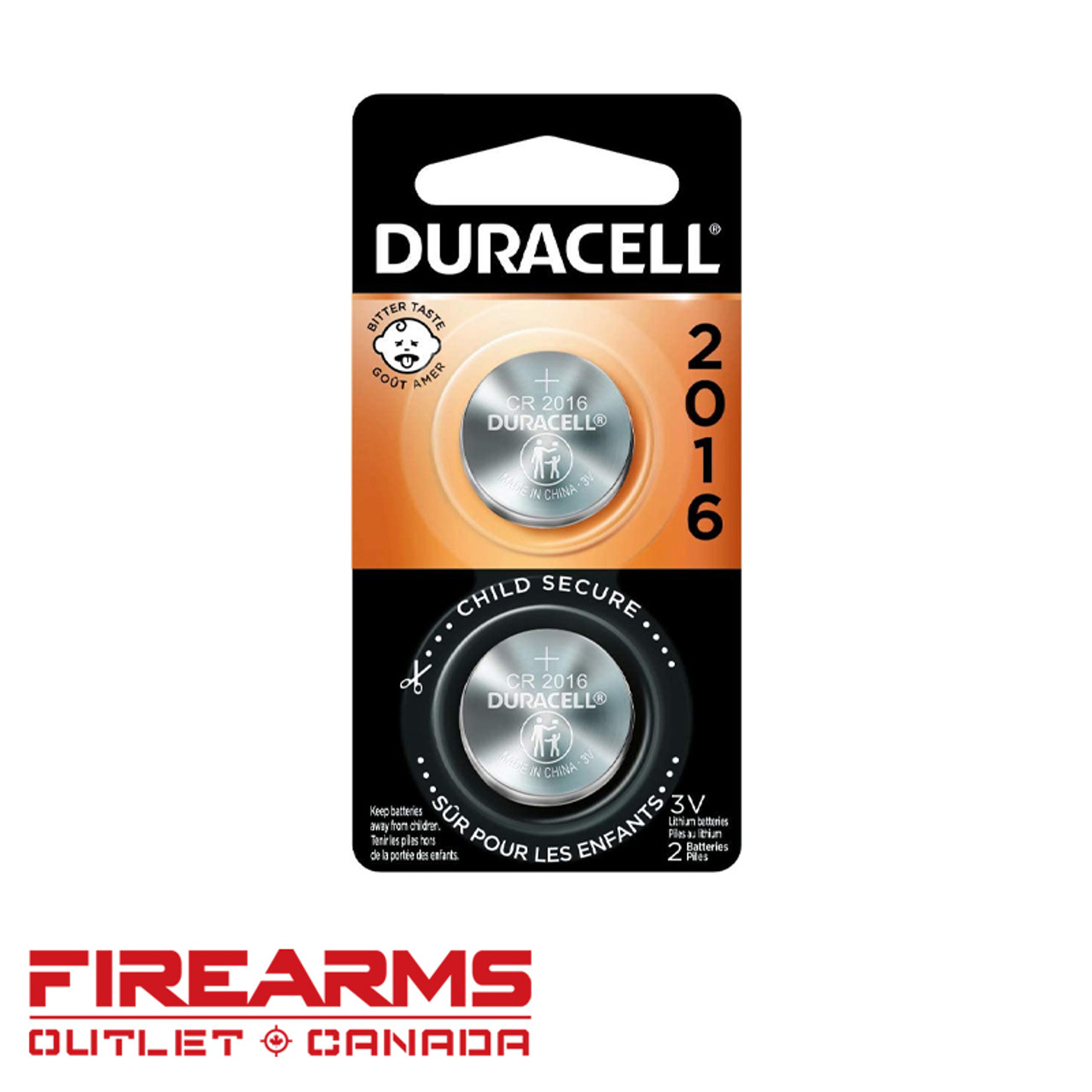 Duracell CR 2016 Lithium Coin Battery - 2x Pack