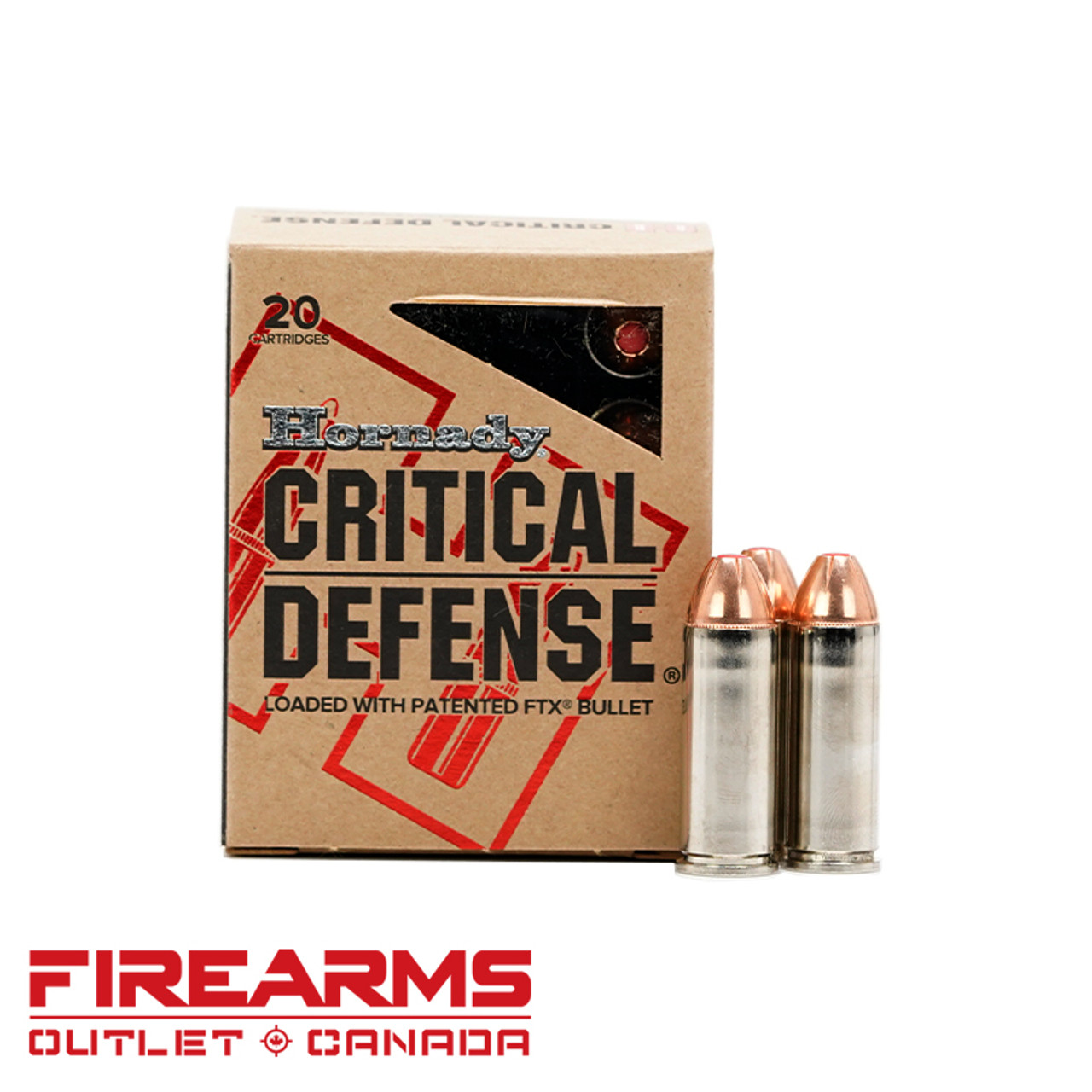 Hornady Critical Defense - .45 Long Colt, 185gr, FTX, Box of 20 [92790]