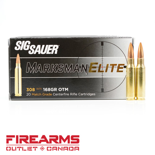 Sig Sauer Marksman Elite - .308 Win., 168gr, OTM, Box of 20 [E308M1-20]