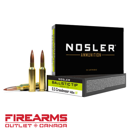 Nosler Ammunition - 6.5 Creedmoor, 140gr, BT, Box of 20 [40064]