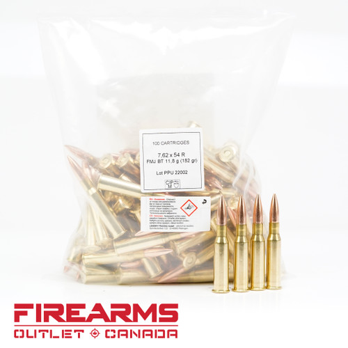 PPU Prvi Partizan - 7.62x54R, 182gr, FMJ, Case of 100 [A605-BULK]