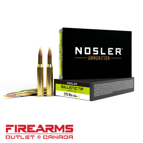 Nosler Ammunition - .270 Win., 130gr, BT, Box of 20 [40062]