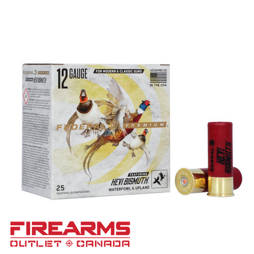 Federal Premium HEVI-Bismuth - 12GA, 2-3/4", 1-1/4 oz., 4 Shot, Box of 25 [PHBX1444]