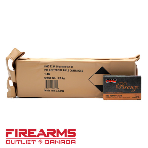 PMC Bronze - .223 Rem., 55gr, FMJ, Battle Pack of 200 [PMC223A-BP]