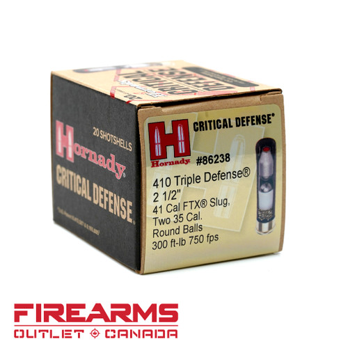 Hornady 410 Triple Defense - .410GA, 2-1/2", Box of 20 [86238]