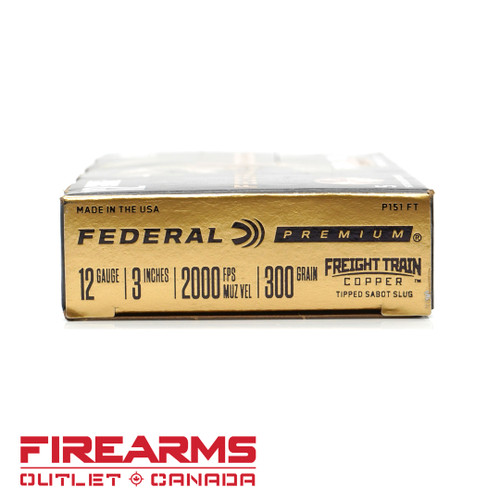 Federal Freight Train Copper Sabot Slug - 12GA, 3", 300gr., Box of 5 Federal Freight Train Copper Sabot Slug - 12GA, 3", 300gr., Box of 5