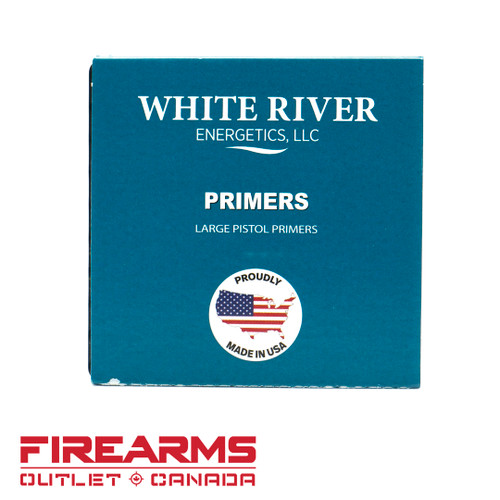 White River Energetics Large Pistol Primers, Box of 100