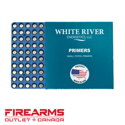 White River Energetics Small Pistol Primers, Box of 100