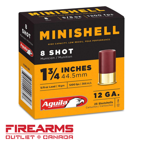 Aguila Minishell - 12GA, 1-3/4", #8, Box of 25 [1CHB1391]