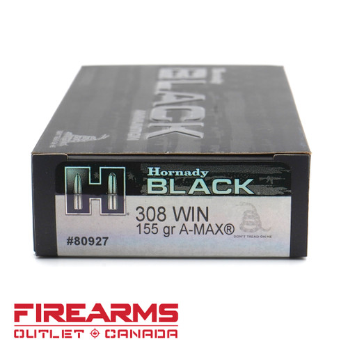 Hornady BLACK - .308 Win., 155gr, A-MAX, Box of 20