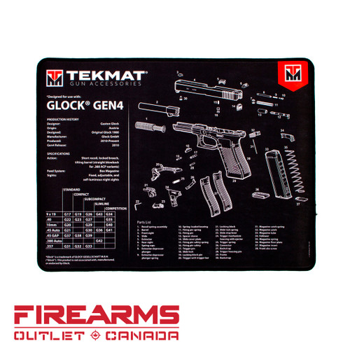 TekMat - Glock Compatible, Black [R17-GLOCK]