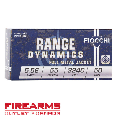Fiocchi M193 Ammunition - 5.56 NATO, 55gr, FMJ, Box of 50