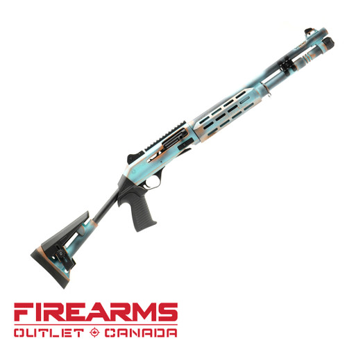 EGE Panzer Arms M4 Speed Pro, Rusted Blue / Telescopic - 12GA, 2-3/4" or 3", 18.6" Barrel