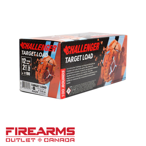 Challenger Target Loads - 12GA, 2-3/4", #8, Box of 100