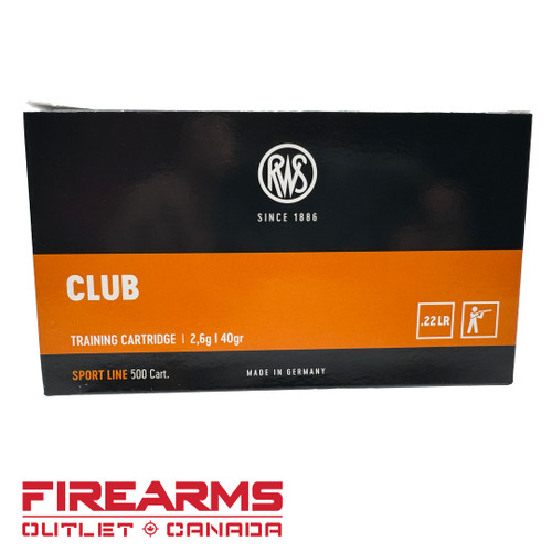 RWS Club - .22LR, 40gr, LRN, Brick of 500 [WR21000094]