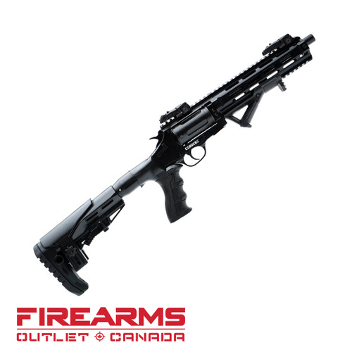 Canuck Evolve Tactical Revolver Shotgun, Telescopic Stock - .410GA / .45LC, 3", 9" Barrel, BLK [CEVBLOUT4109]