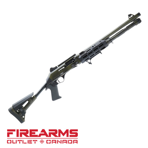 Federation Firearms SA-4 Competition Semi-Auto - 12GA, 2-3/4" or 3", 18.6", Distressed Green [FF-SA4-COMP-DISGRN-187]