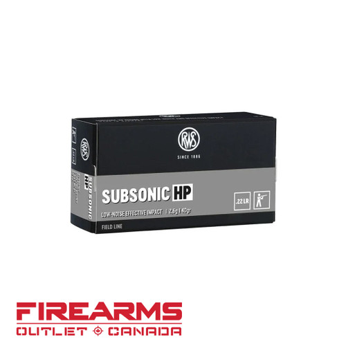 RWS Subsonic - .22LR, 40gr, HP, Box of 50 [2132664]