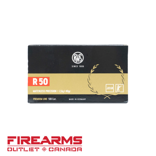 RWS R 50 - .22LR, 40gr, LRN, Brick of 500 [2134187]
