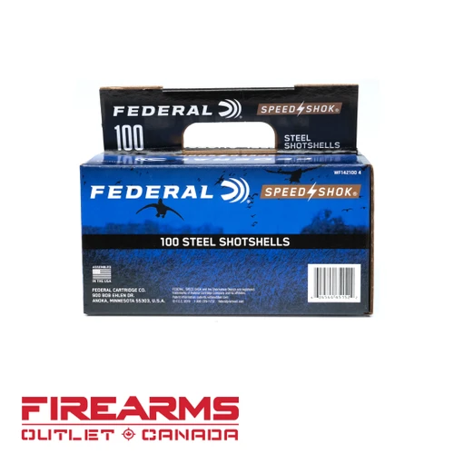 Federal Speed-Shok - 12GA, 3", 1-1/4oz, 4 Shot, Box of 25 [WF1421004]