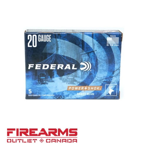 Federal Power-Shok Sabot Slug - 20GA, 2-3/4", 7/8 oz., Box of 5 [F203SS2]