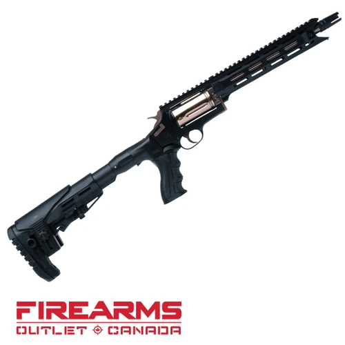 EGE Arms RV-TAC Compact Revolver Shotgun, Telescopic Stock - .410GA, 3", 9.5" Barrel, BLK / BRZ [RVTACBLKBTTS]