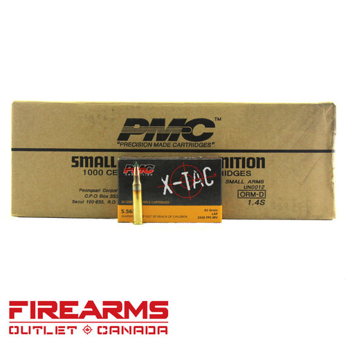 PMC XTAC M855 - 5.56 NATO, 62gr, FMJ-BT, Case of 1,000 [PMC556M855]