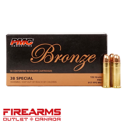 PMC Bronze - .38 Special, 132gr, FMJ, Case of 1,000 PMC Bronze - .38 Special, 132gr, FMJ, Case of 1,000