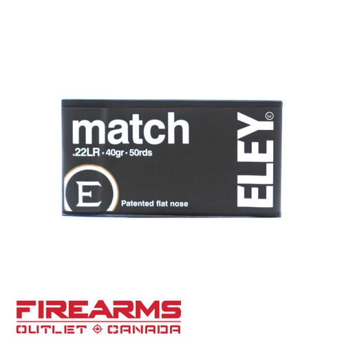 ELEY Match- .22LR, 40gr, LFN, Box of 50 [E01100]