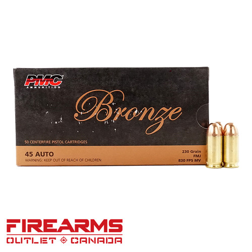 PMC Bronze - .45 ACP, 230gr., FMJ, Case of 1000 [PMC45A]