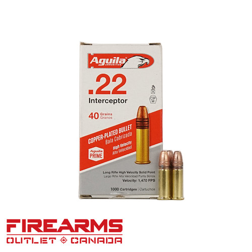 Aguila Interceptor - .22LR, 40gr, CPSP, Brick of 1000 [1B220320]