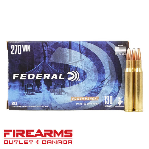 Federal Power-Shok - .270 Win., 130gr., SP, Box of 20 [270A]