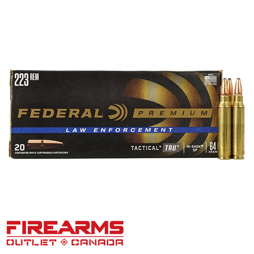 Federal Law Enforcement Tactical (TRU) - .223 Rem., 64gr, SP, Box of 20 [T223L]
