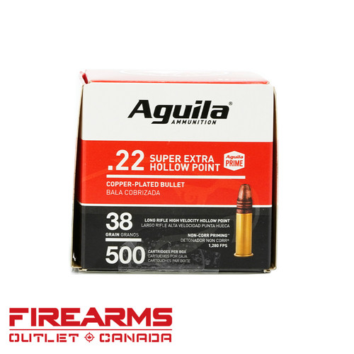 Aguila High Velocity - .22LR, 38gr, HP, Pack of 500 [1B221118]