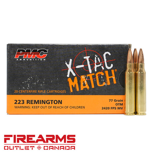 PMC X-TAC Match - .223 Rem., 77gr, OTM, Case of 200 [PMC223XM]