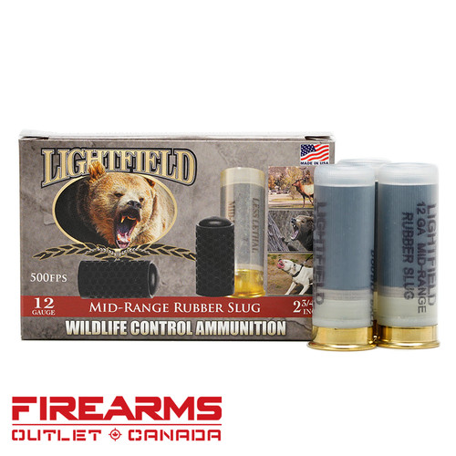 Lightfield Mid-Range Rubber Slugs - 12GA, 2-3/4", Box of 5 [CWMR-12]