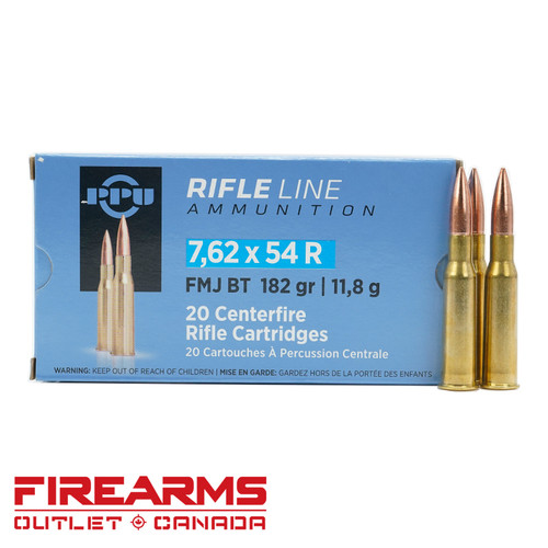 PPU Prvi Partizan - 7.62x54R, 182gr, FMJ-BT, Box of 20 [A169]