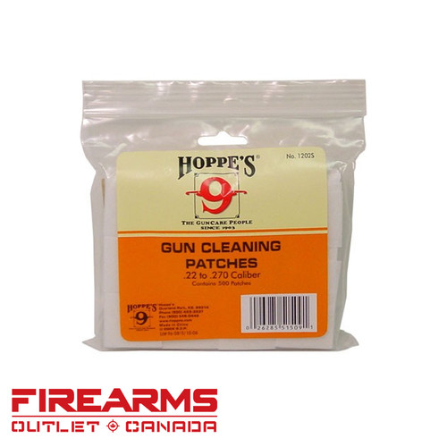 Hoppe's Gun Cleaning Patches - .22-.270 Cal., 500 Pack  [1202S]