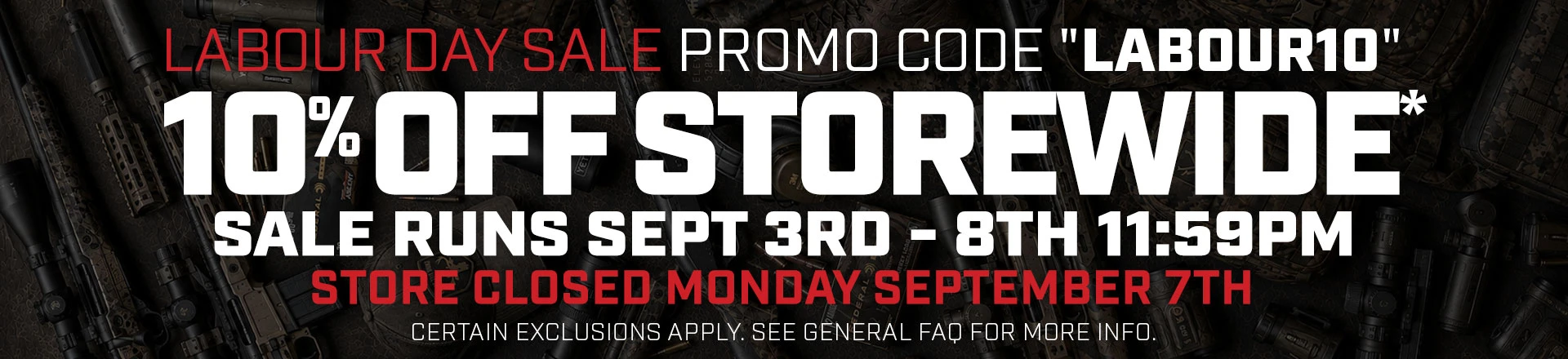 Labour Day Sale. Save 10% with Code LABOUR10