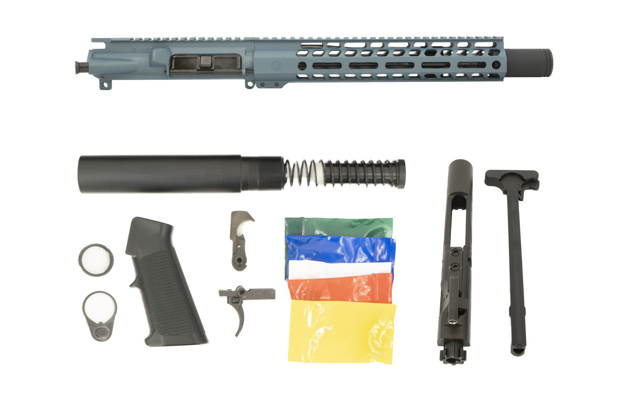 300 Blackout Pistol Kit Titanium Blue 7.5″ Barrel, 7″ Rail