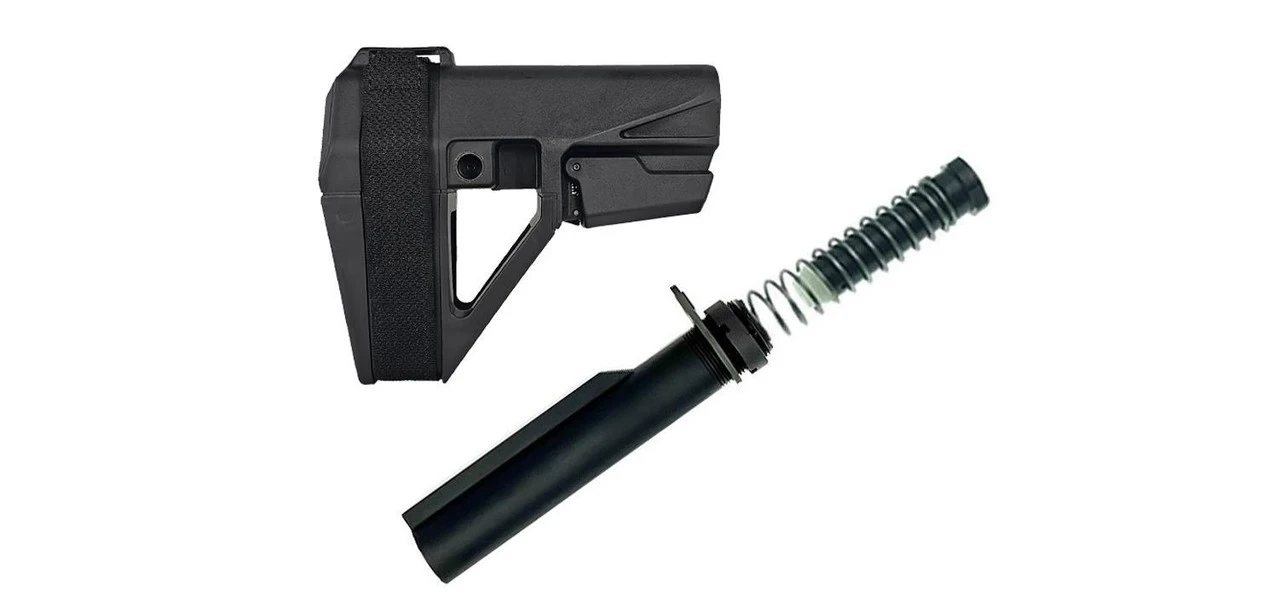 Sba5 Riser SB Tactical SBA5 Adjustable Pistol Brace With Grid Defense Buffer Tube ...