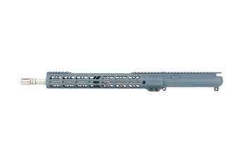 Blue Titanium Mil-Spec Grid Defense Stainless Steel 16" Upper Receiver.