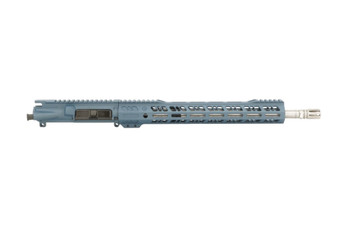 Mil Spec AR 15 16" Stainless Steel 300 Blackout Upper in Blue Titanium by Grid Defense