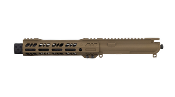 Burnt Bronze Grid Defense 7.5" 9mm Flash Can Upper Receiver.