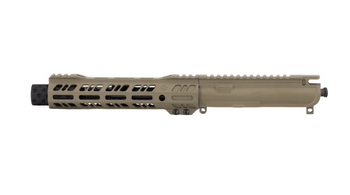 Grid Defense 7.5" 9mm Upper Receiver with 9" Rail and Dimpled Flash Can in Flat Dark Earth