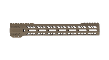 14" MLOK Handguard Finished in Burnt Bronze Cerakote | Mil-Spec Grid Defense AR15 14" M-Lok Rail 