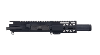 ALWAYS ARMED 4.5" 9MM FLASH CAN UPPER RECEIVER WITH 4" TR RAIL - BLACK ANODIZED