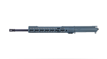 This upper comes equipped with a 14" free float m-lok rail