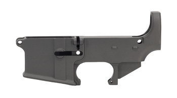 Grid Defense AR-15 80% Lower Receiver Without Fire/Safe Engravings - Tungsten Gray